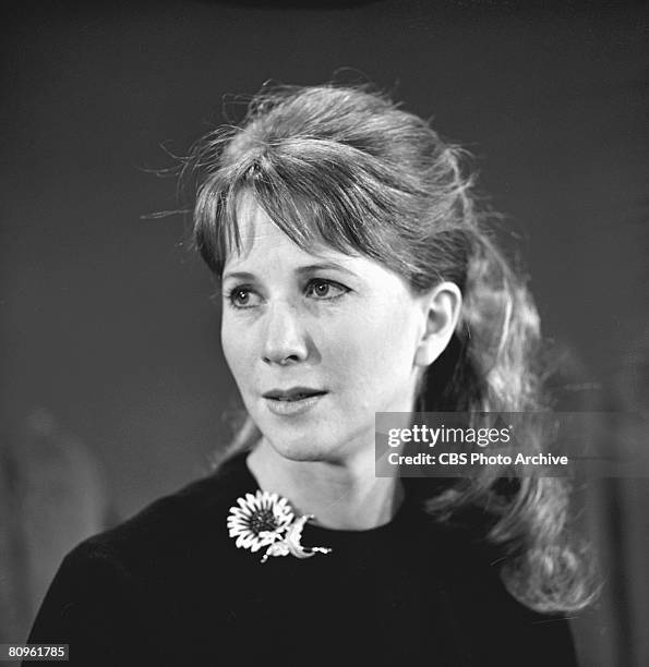 American actress Julie Harris in rehearsal for 'The DuPont Show of the Month' television movie of 'The Night of the Storm,' March 2, 1961. Directed...