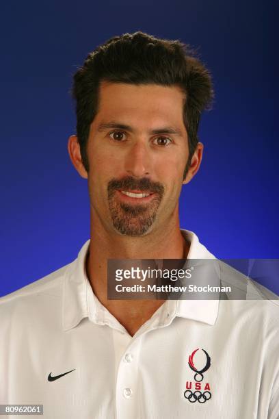 Beach volleyball player Todd Rogers poses for a portrait during the 2008 U.S. Olympic Team Media Summitt at the Palmer House Hilton on April 14, 2008...
