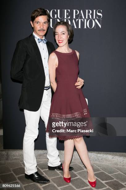 Elie Top and Laetitia Liaud attend Vogue Foundation Dinner during Paris Fashion Week as part of Haute Couture Fall/Winter 2017-2018 at Musee Galliera...