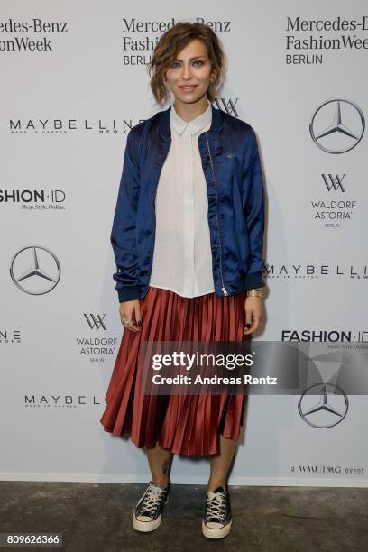 Blogger Masha Sedgwick attends the 'Designer for Tomorrow' show during the Mercedes-Benz Fashion Week Berlin Spring/Summer 2018 at Kaufhaus Jandorf...