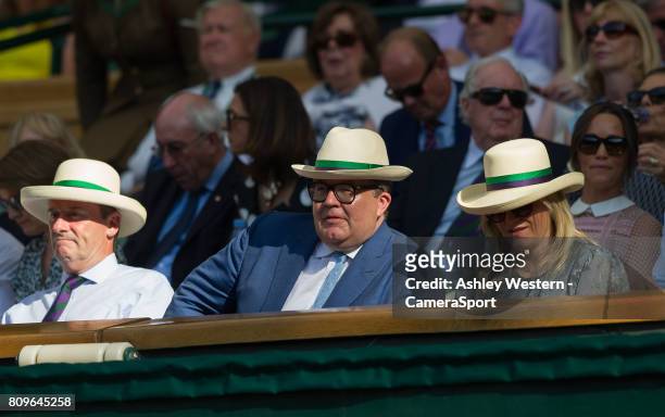 Labour deputy leader Tom Watson watching the Rafael Nadal versus Donald Young Second Round Tie at Wimbledon on July 5, 2017 in London, England.