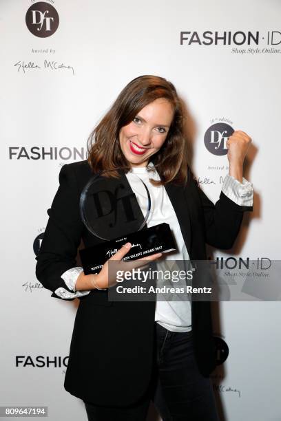 Lara Krude, winner of the fashion talent award 'Designer for Tomorrow' by Peek & Cloppenburg and Fashion ID hosted by Stella McCartney, is seen...