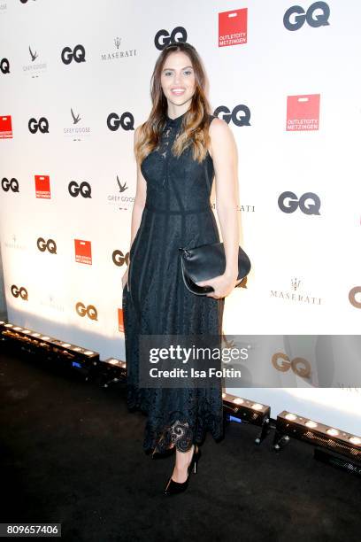 Model Hana Nitsche attends the GQ Mension Style Party 2017 at Austernbank on July 5, 2017 in Berlin, Germany.