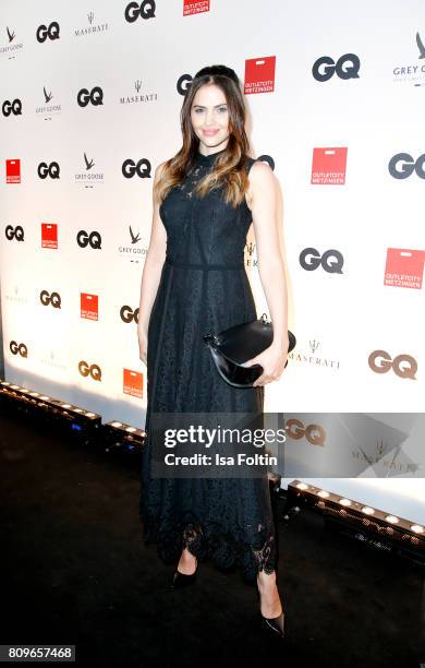 Model Hana Nitsche attends the GQ Mension Style Party 2017 at Austernbank on July 5, 2017 in Berlin, Germany.