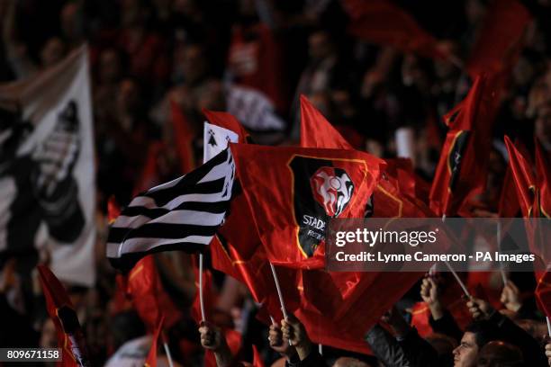 Stade Rennes fans in the stands