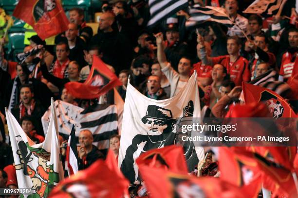 Stade Rennes fans in the stansd