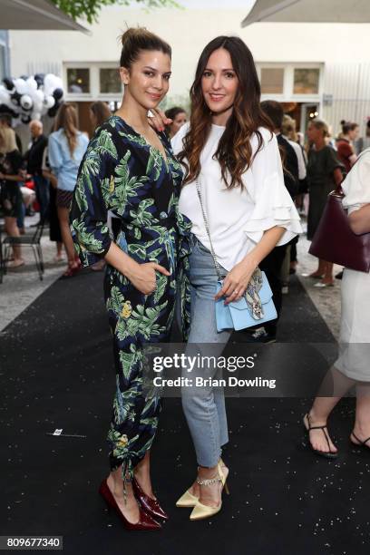 Kenya Kinski-Jones and Johanna Klum attend the 'Designer for Tomorrow' after show reception during the Mercedes-Benz Fashion Week Berlin...