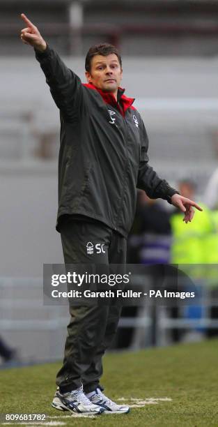 Nottingham Forest manager Steve Cotterill during the npower Championship match at the AMEX Stadium, Brighton.