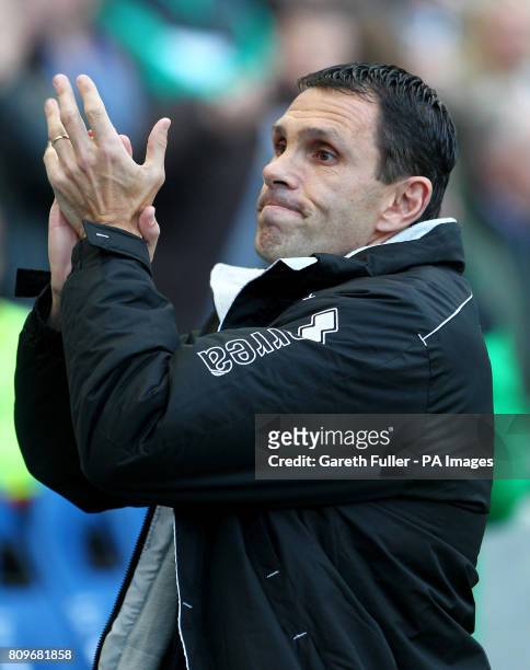 Brighton and Hove Albion manager Gus Poyet during the npower Championship match at the AMEX Stadium, Brighton.