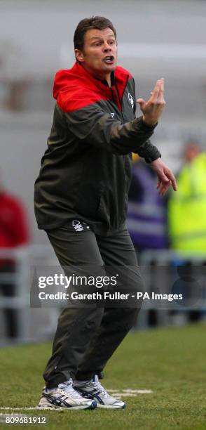 Nottingham Forest manager Steve Cotterill during the npower Championship match at the AMEX Stadium, Brighton.