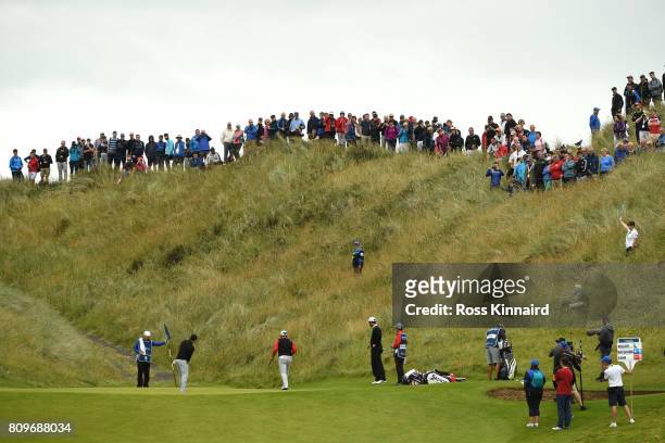 General View of the 2nd green during day one of the Dubai Duty Free Irish Open at Portstewart Golf Club on July 6, 2017 in Londonderry, Northern...