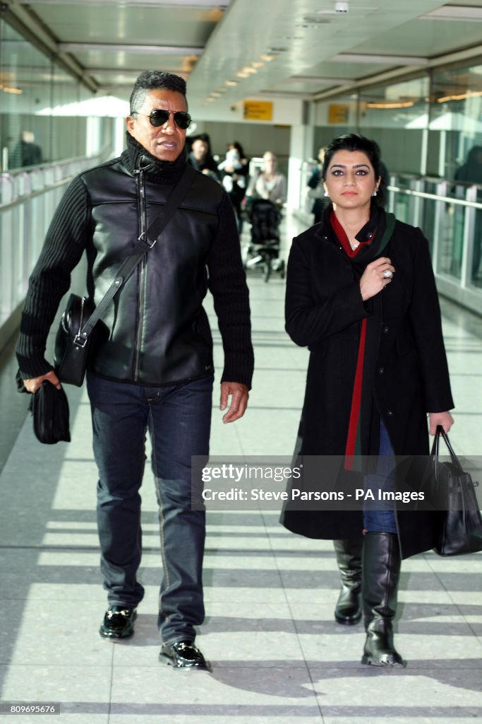 Halimag Rashid Jermaine Jackson and Halima Rashid arrive in Terminal 3 of Heathrow ...