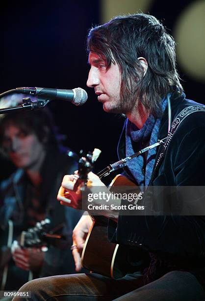 Musician Joseph Arthur performs at the Tribeca ASCAP Music Lounge held at the Canal Room during the 2008 Tribeca Film Festival on May 2, 2008 in New...
