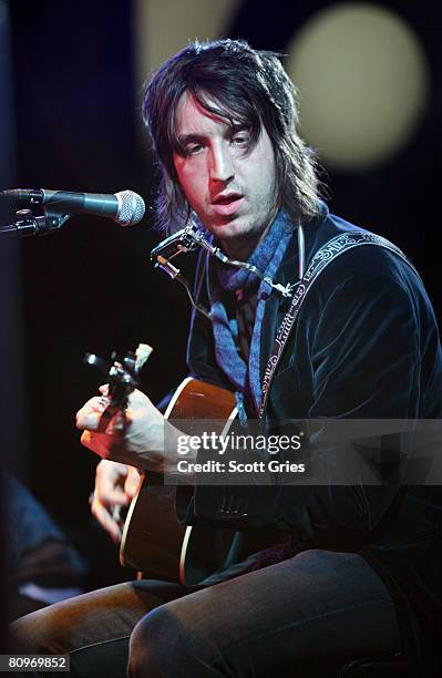 Musician Joseph Arthur performs at the Tribeca ASCAP Music Lounge held at the Canal Room during the 2008 Tribeca Film Festival on May 2, 2008 in New...