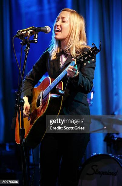 Musician Anya Marina performs at the Tribeca ASCAP Music Lounge held at the Canal Room during the 2008 Tribeca Film Festival on May 2, 2008 in New...