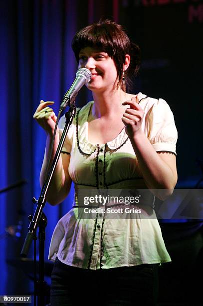 Musician Meaghan Smith performs at the Tribeca ASCAP Music Lounge held at the Canal Room during the 2008 Tribeca Film Festival on May 2, 2008 in New...