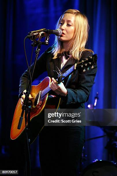 Musician Anya Marina performs at the Tribeca ASCAP Music Lounge held at the Canal Room during the 2008 Tribeca Film Festival on May 2, 2008 in New...