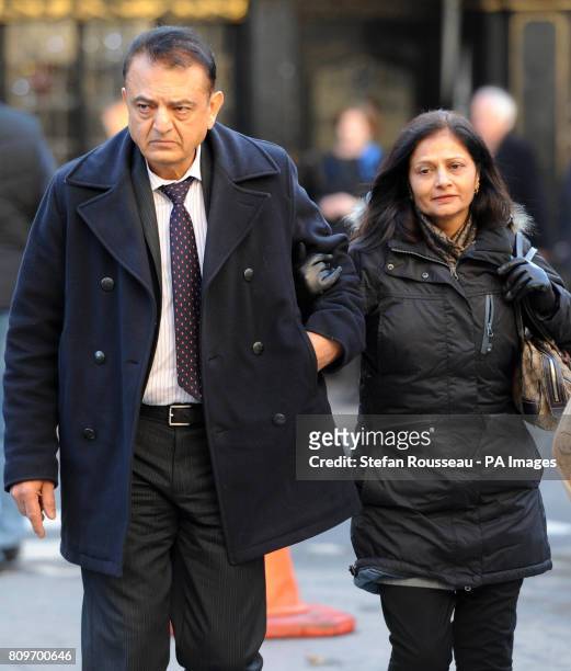 Nilam and Vinod Hindocha, parents of Anni Dewani, arrive at the High Court in London, where they heard that the health - and the life - of British...
