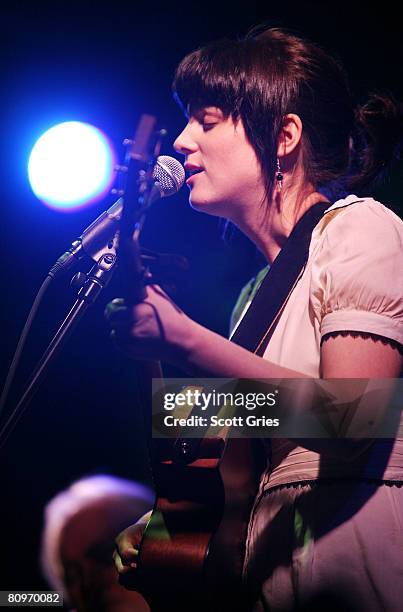 Musician Meaghan Smith performs at the Tribeca ASCAP Music Lounge held at the Canal Room during the 2008 Tribeca Film Festival on May 2, 2008 in New...