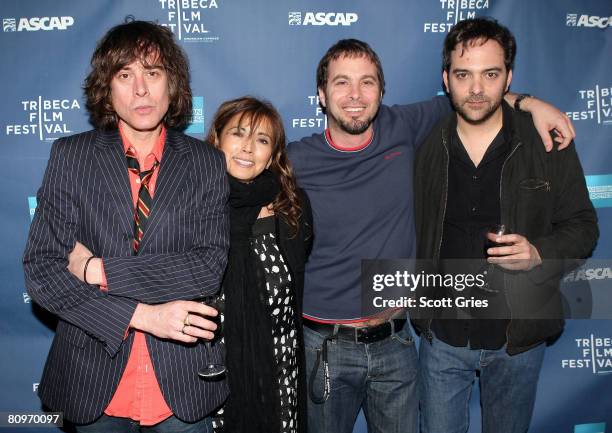 Musician Jody Porter of Fountains of Wayne, Loretta Munoz of ASCAP, Tom Desavia of ASCAP, and musician Adam Schlesinger of Fountains of Wayne pose at...