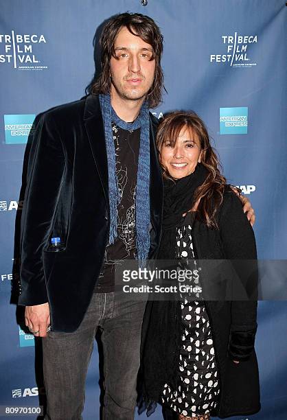 Musician Joseph Arthur and Loretta Munoz of ASCAP pose at the Tribeca ASCAP Music Lounge held at the Canal Room during the 2008 Tribeca Film Festival...