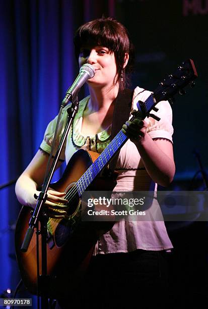 Musician Meaghan Smith performs at the Tribeca ASCAP Music Lounge held at the Canal Room during the 2008 Tribeca Film Festival on May 2, 2008 in New...