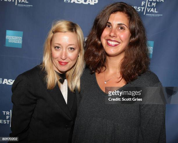 Musician Anya Marina and music supervisor Alex Patsavas pose at the Tribeca ASCAP Music Lounge held at the Canal Room during the 2008 Tribeca Film...