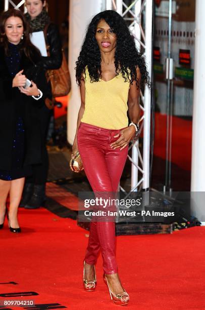 Sinitta arriving for the UK premiere of Mission:Impossible Ghost Protocol, at the BFI IMAX, Waterloo, London.