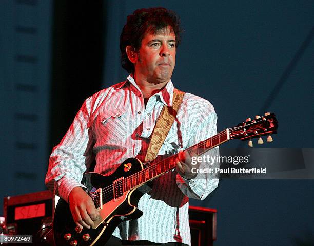 Musician Billy Burnette of the John Fogerty band performs onstage during day 1 of the 2008 Stagecoach Country Music Festival held at the Empire Polo...