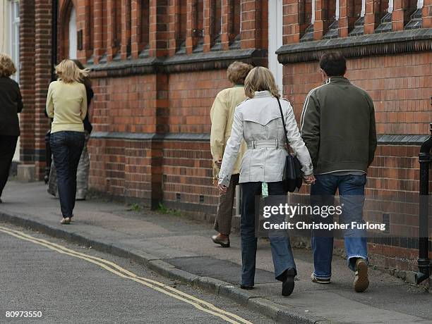 Gerry and Kate McCann arrive at the Church of St Mary and St John in their Leicestershire home town of Rothley for a prayer service to mark one year...