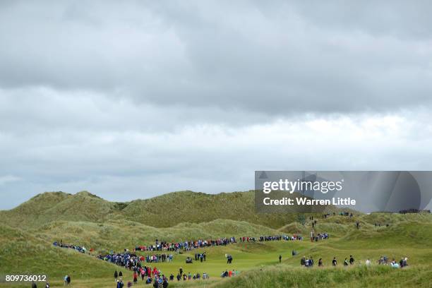 General View of the 7th hole during day one of the Dubai Duty Free Irish Open at Portstewart Golf Club on July 6, 2017 in Londonderry, Northern...