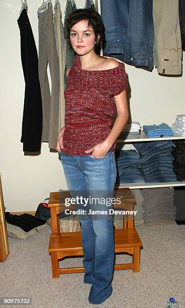 Nora Zehetner wearing Seven For All Mankind jeans