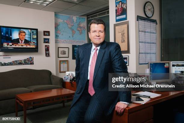 Anchor, commentator and business journalist for Fox Broadcasting Neil Cavuto is photographed for The Hollywood Reporter on January 6, 2016 in his...