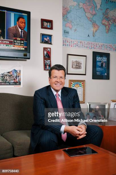 Anchor, commentator and business journalist for Fox Broadcasting Neil Cavuto is photographed for The Hollywood Reporter on January 6, 2016 in his...