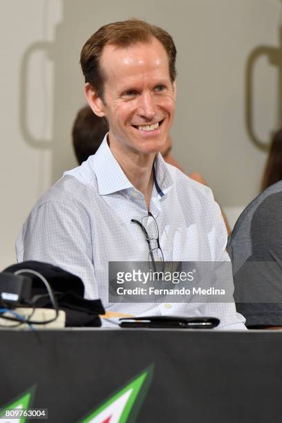 Orlando Magic President of Basketball Operations Jeff Weltman attends the Mountain Dew Orlando Pro Summer League game against the Charlotte Hornets...