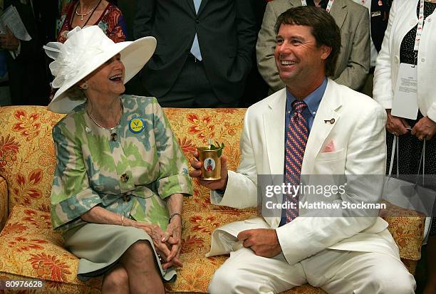 Paul Azinger , 2008 U.S. Ryder captain receives a $1,000 Mint Julep Cup from Penny Chenery, Secretariat's owner and Founder of The Secretariat...