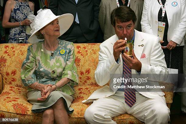 Paul Azinger , 2008 U.S. Ryder captain receives a $1,000 Mint Julep Cup from Penny Chenery, Secretariat's owner and Founder of The Secretariat...