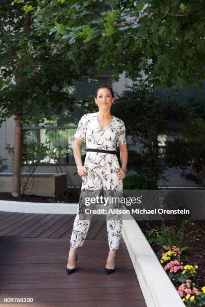 News anchor Ginger Zee is photographed for People Magazine on June 6, 2016 in New York City. PUBLISHED IMAGE.