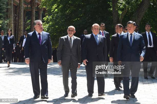 President of Tajikistan Emomali Rahmon , Afghan President Ashraf Ghani , Prime Minister of Pakistan Nawaz Sharif and Prime Minister of Kyrgyzstan,...