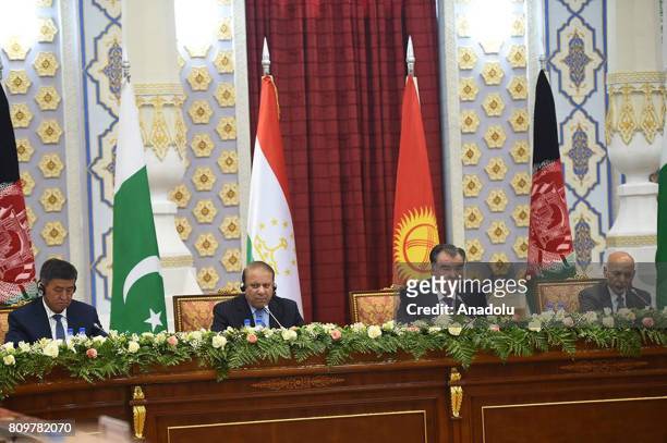 President of Tajikistan Emomali Rahmon , Afghan President Ashraf Ghani , Prime Minister of Pakistan Nawaz Sharif and Prime Minister of Kyrgyzstan,...