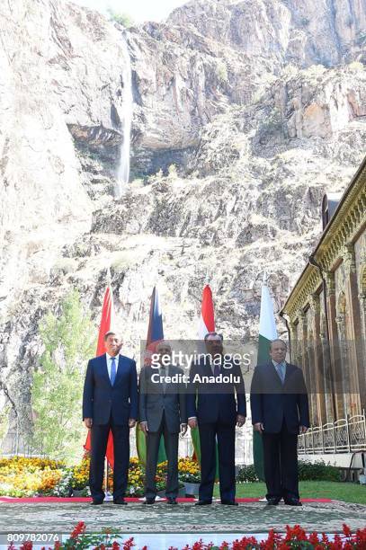 President of Tajikistan Emomali Rahmon , Afghan President Ashraf Ghani , Prime Minister of Pakistan Nawaz Sharif and Prime Minister of Kyrgyzstan,...