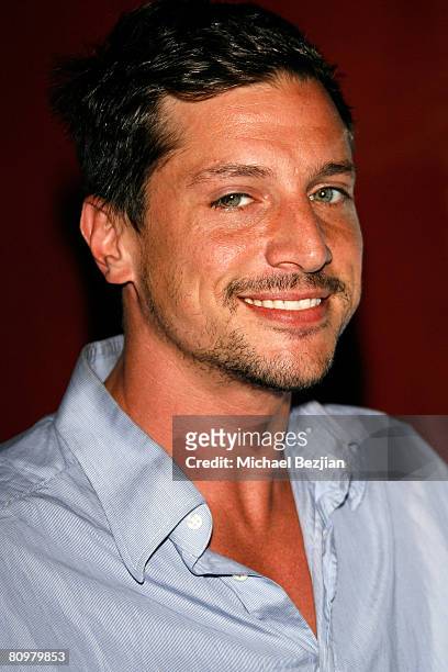 Actor Simon Rex attends the Street Kings Premiere Party on April 2, 2008 at Stone Rose LA in Los Angeles, California.