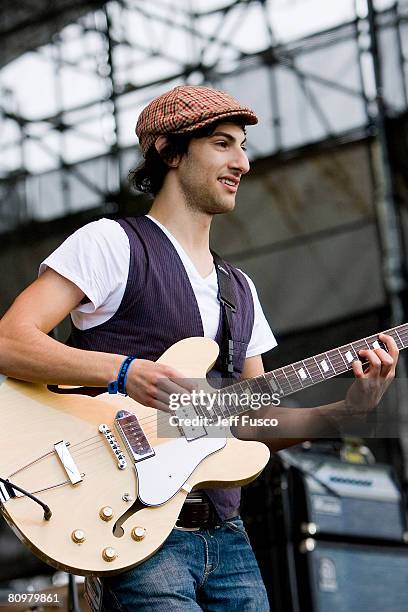 Ari Katcher of Lives of Famous Men performs at the mtvU's "Campus Invasion Music Tour '08" at Penn's Landing on May 3, 2008 in Philadelphia,...