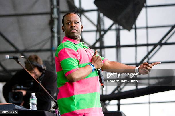 Naledge of Kidz In The Hall performs at the mtvU's "Campus Invasion Music Tour '08" at Penn's Landing on May 3, 2008 in Philadelphia, Pennsylvania.