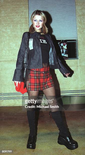 Model Paris Hilton arrives for a party January 24, 2001 at the Sundance Film Festival in Park City, UT.