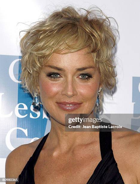 Actress Sharon Stone attends the LA Gay and Lesbian Center's Women's Night at the Henry Fonda Theater on May 3, 2008 in Hollywood, California.