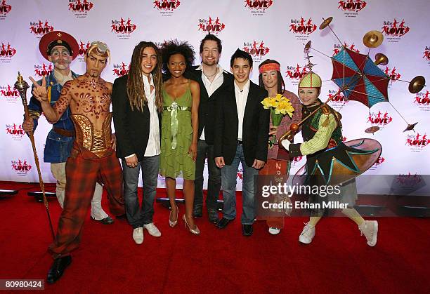 "The Beatles LOVE by Cirque du Soleil" cast members Craig Berman and Hassan El Hajjami, "American Idol" contestants, Jason Castro, Syesha Mercado,...