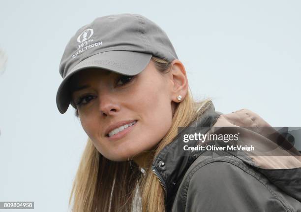 Portstewart , United Kingdom - 6 July 2017; Erica Stoll, wife of Rory McIlroy, during Day 1 of the Dubai Duty Free Irish Open Golf Championship at...