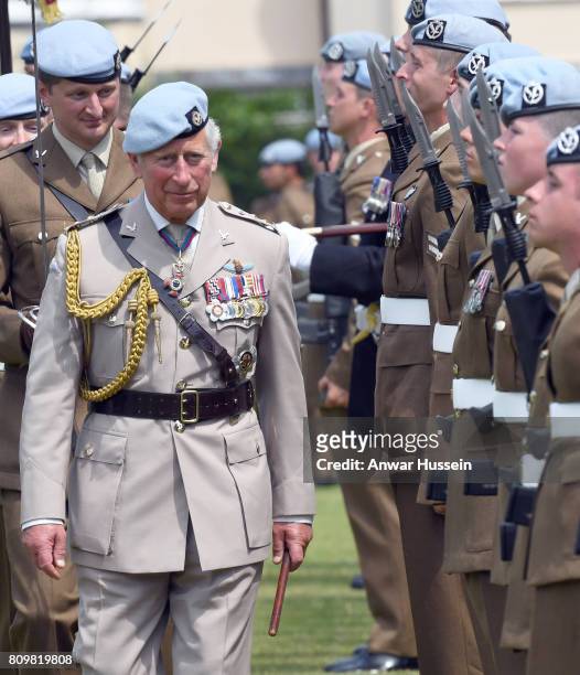 Prince Charles, Prince of Wales, Colonel-in-Chief, Army Air Corps, visits Salisbury Cathedral to celebrate the Army Air Corps' 60th Anniversary and...
