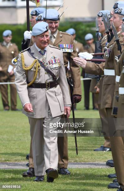 Prince Charles, Prince of Wales, Colonel-in-Chief, Army Air Corps, visits Salisbury Cathedral to celebrate the Army Air Corps' 60th Anniversary and...